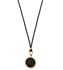 Picture of Sea Smadar 24K Gold Plated Black Crystal Necklace & Ring Set 0