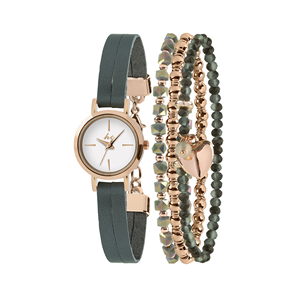 Picture of Hippie Chic Lily + Serena Watch & Bracelet Set - Grey/Rose Gold